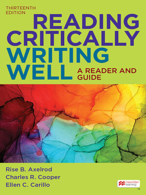cover image of Reading Critically, Writing Well